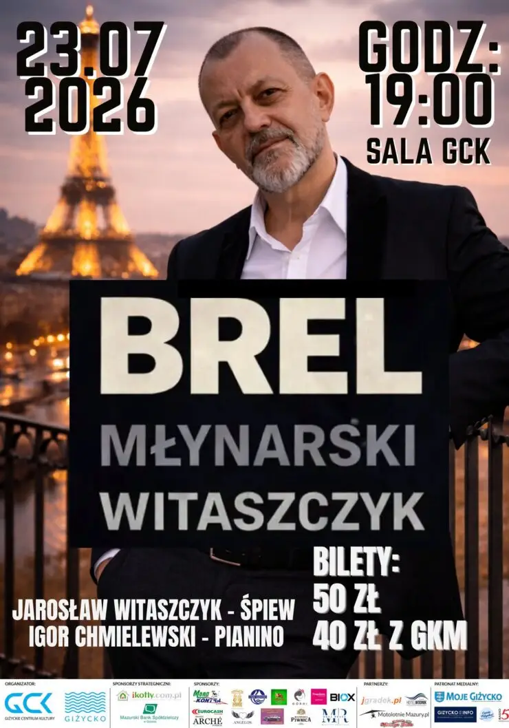 Recital „Salut Brel” Jarosława Witaszczyka w Giżyckim Centrum Kultury