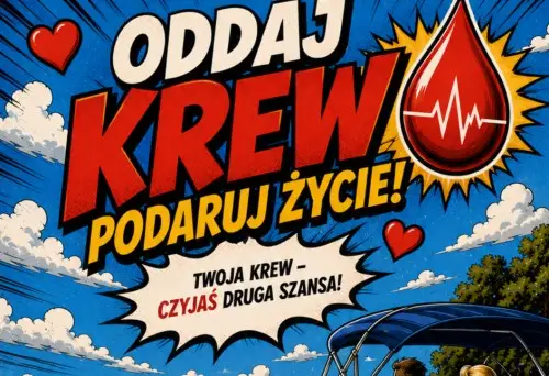 Akcja krwiodawstwa w Giżycku na Plaży Miejskiej