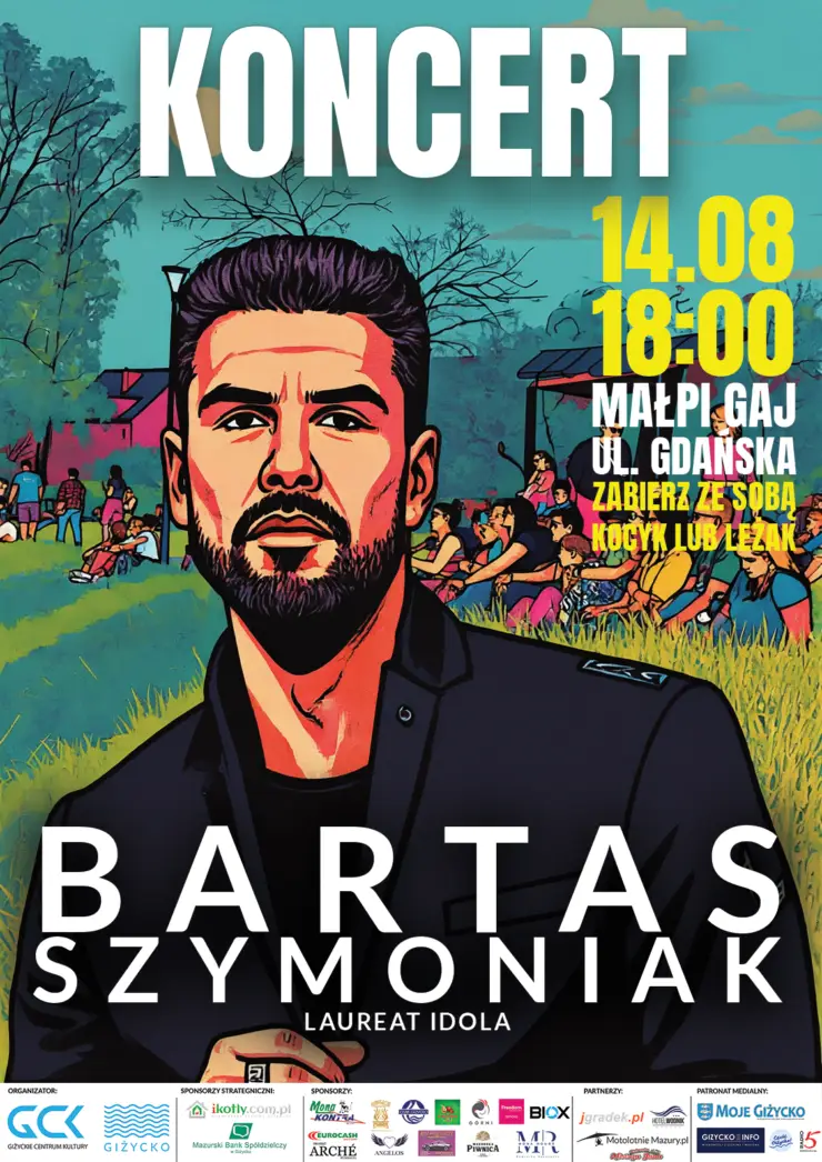 Koncert Bartasa Szymoniaka w Giżycku – 14 sierpnia 2026 r.