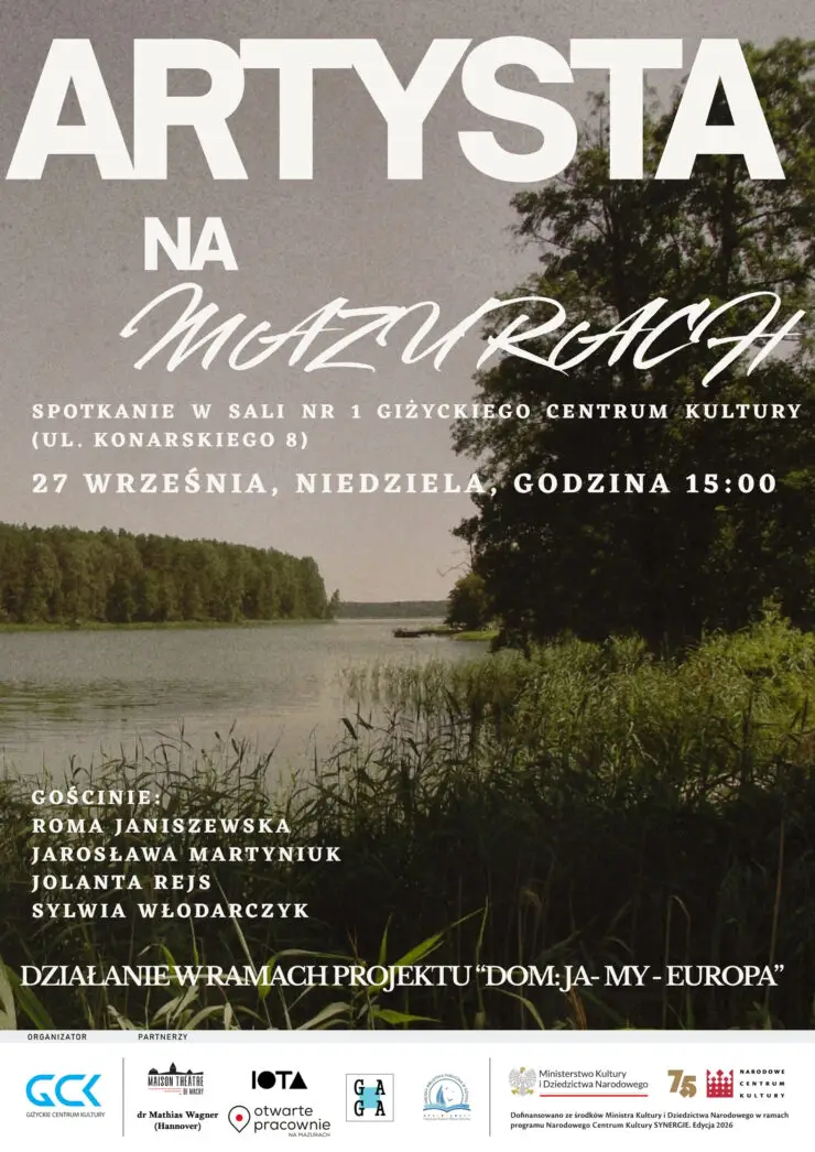Spotkanie artystyczne w Giżyckim Centrum Kultury 27 września 2026