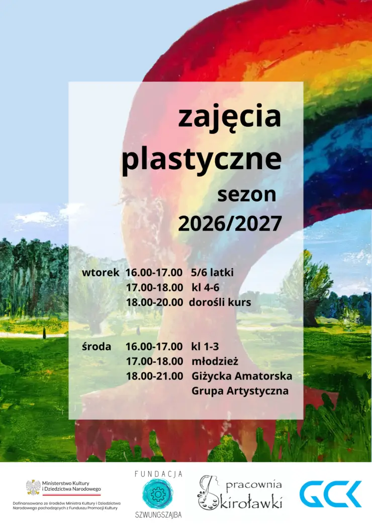 Zajęcia plastyczne w Giżyckim Centrum Kultury na sezon 2026/2027