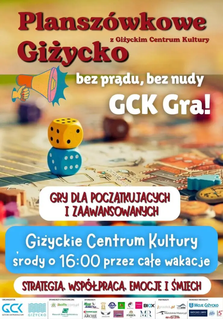 Wspólne rozgrywki planszowe w GCK co środę o 16:00