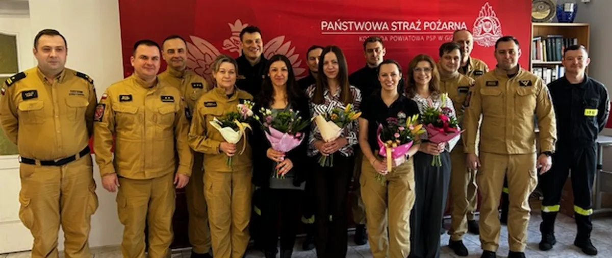 Spotkanie z okazji Dnia Kobiet w KP PSP Giżycko