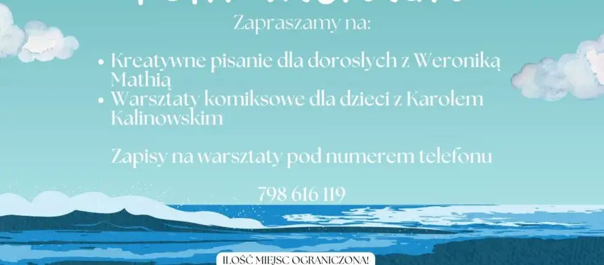 Warsztaty literackie i komiksowe podczas festiwalu Port Literatura w Giżycku
