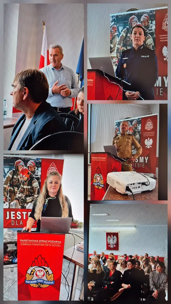 Spotkanie dotyczące bezpieczeństwa w placówkach oświatowych w Giżycku